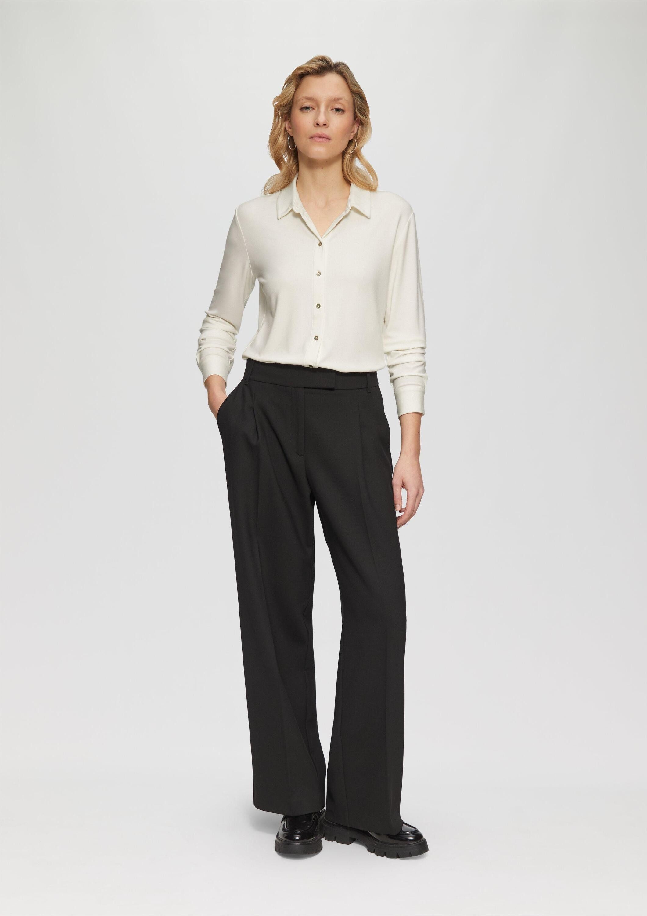 s.Oliver Langarmbluse T-Shirt Hemdbluse aus Jersey