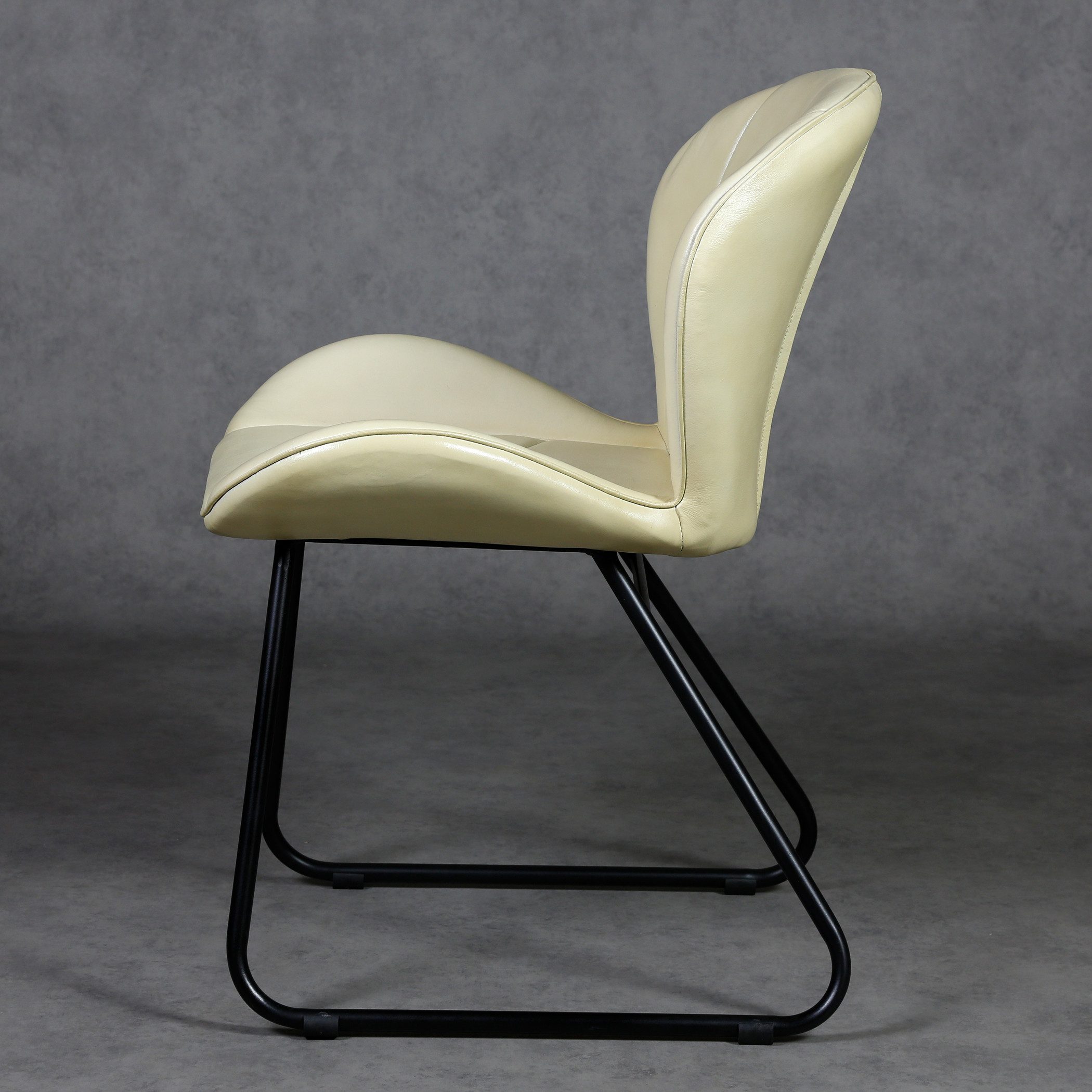 Casa Moro Polsterstuhl Besucherstuhl Stuhl Esszimmer Echt Leder Beige (Schalenstuhl bequem modern Lederstuhl), Echtleder Esszimmerstuhl als 1 Stuhl, 2er, 4er & 6er Set