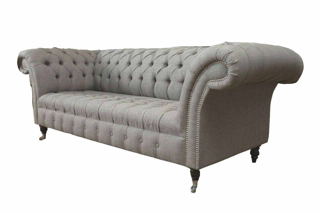 In Sofa Couch Sitzer Made Polster JVmoebel Europe Sofa Chesterfield 3 Couchen Textil Modern,