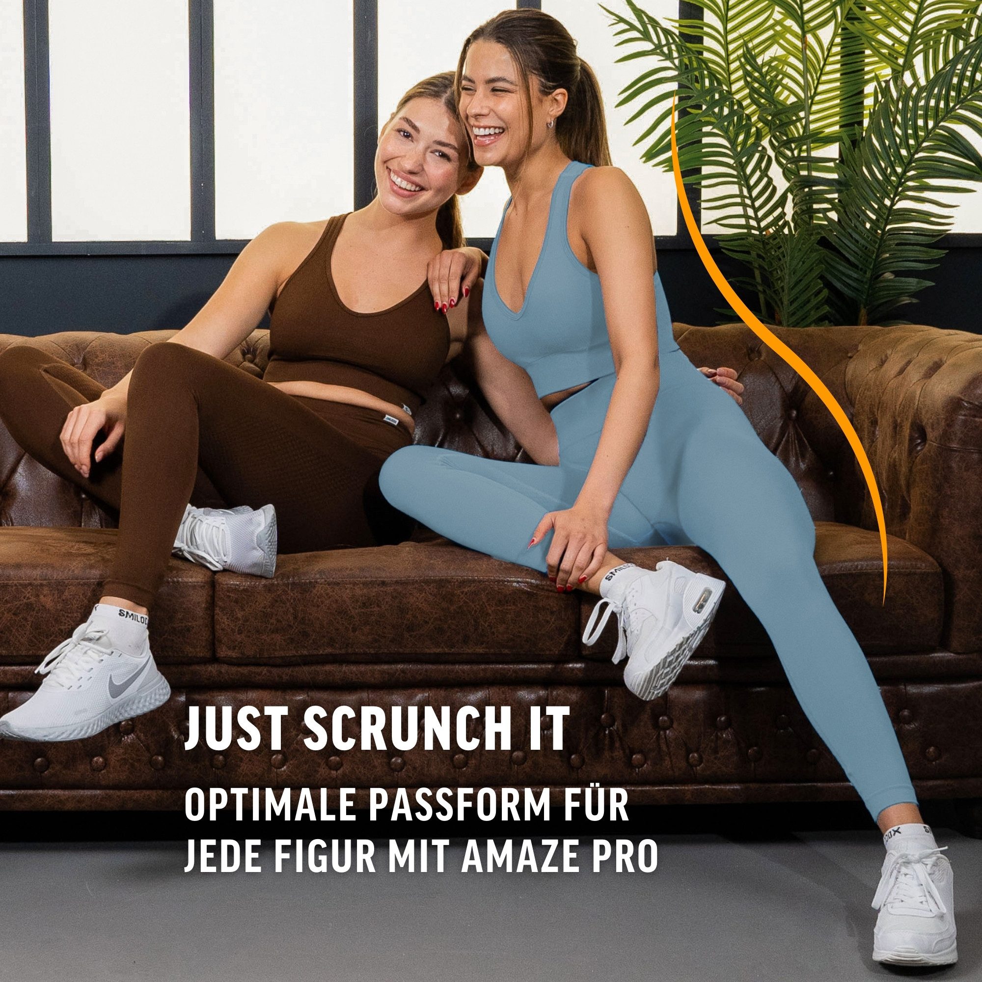 Smilodox Leggings Amaze Scrunch Pro, High Waist Booty Scrunch Yoga & Fitnesshose Shaped Fit Squatproof Push Up Trainingshose Gym Alltag Figurformend – Bild 3 von 5
