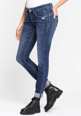 GANG Skinny-fit-Jeans 94NELE mit Rundpasse und seitlichen Dreieckseinsätzen f. e. tolle Silhouette