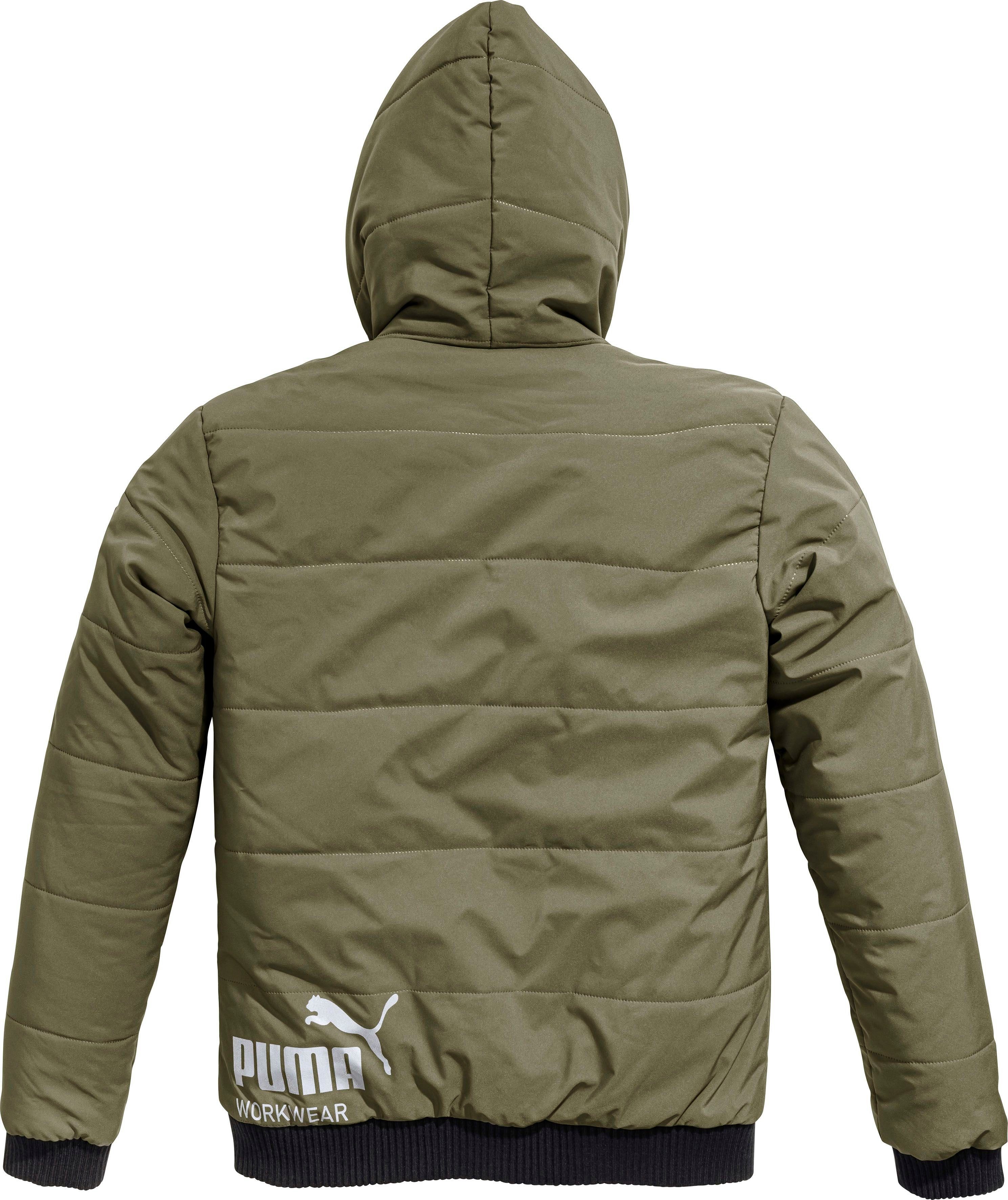 PUMA Workwear Parka Winterparka CHAMP Winterparka, wind-und  wasserabweisend, oliv-carbon