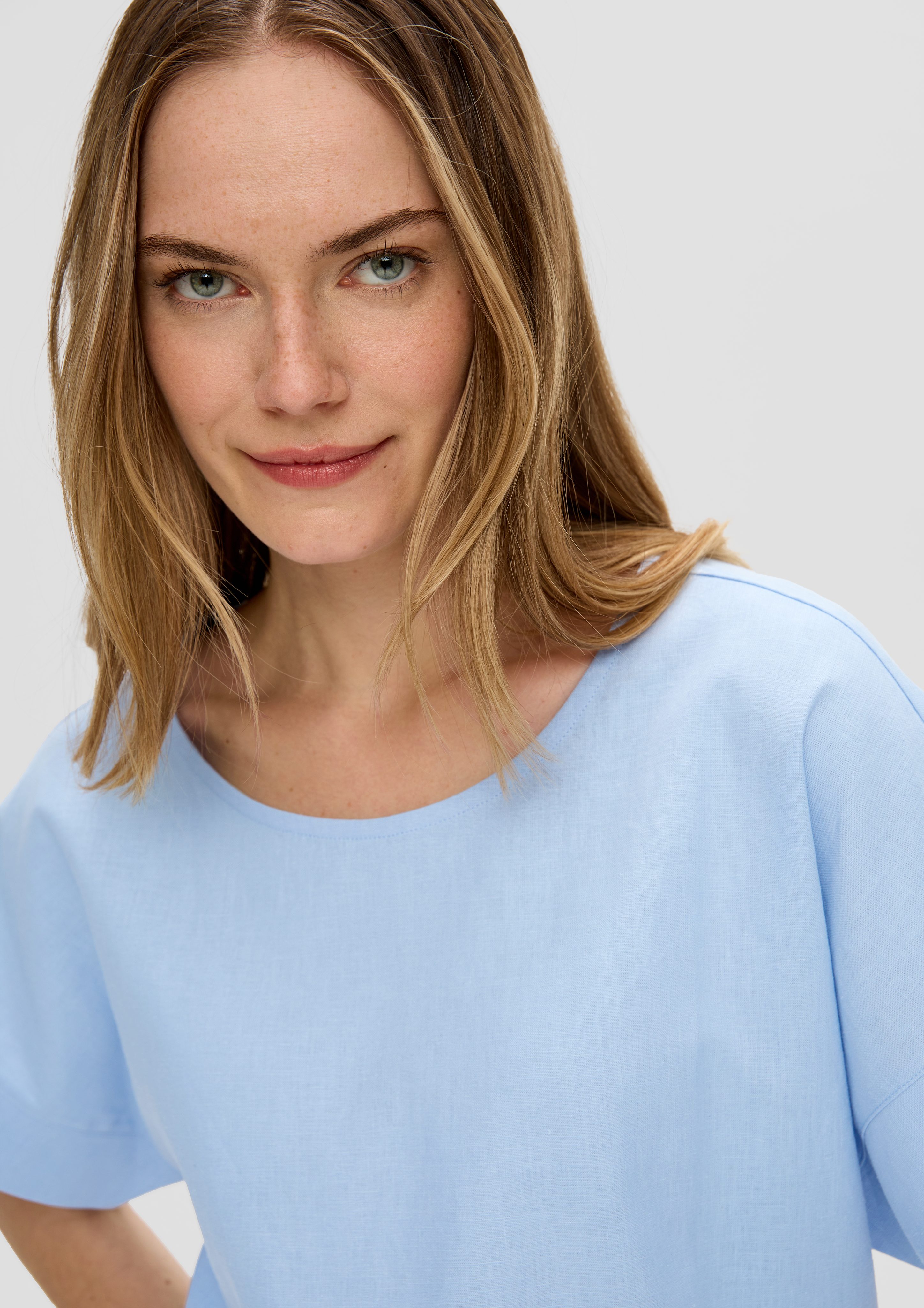 s.Oliver Kurzarmshirt Fabricmix-T-Shirt im Relaxed Fit günstig online kaufen