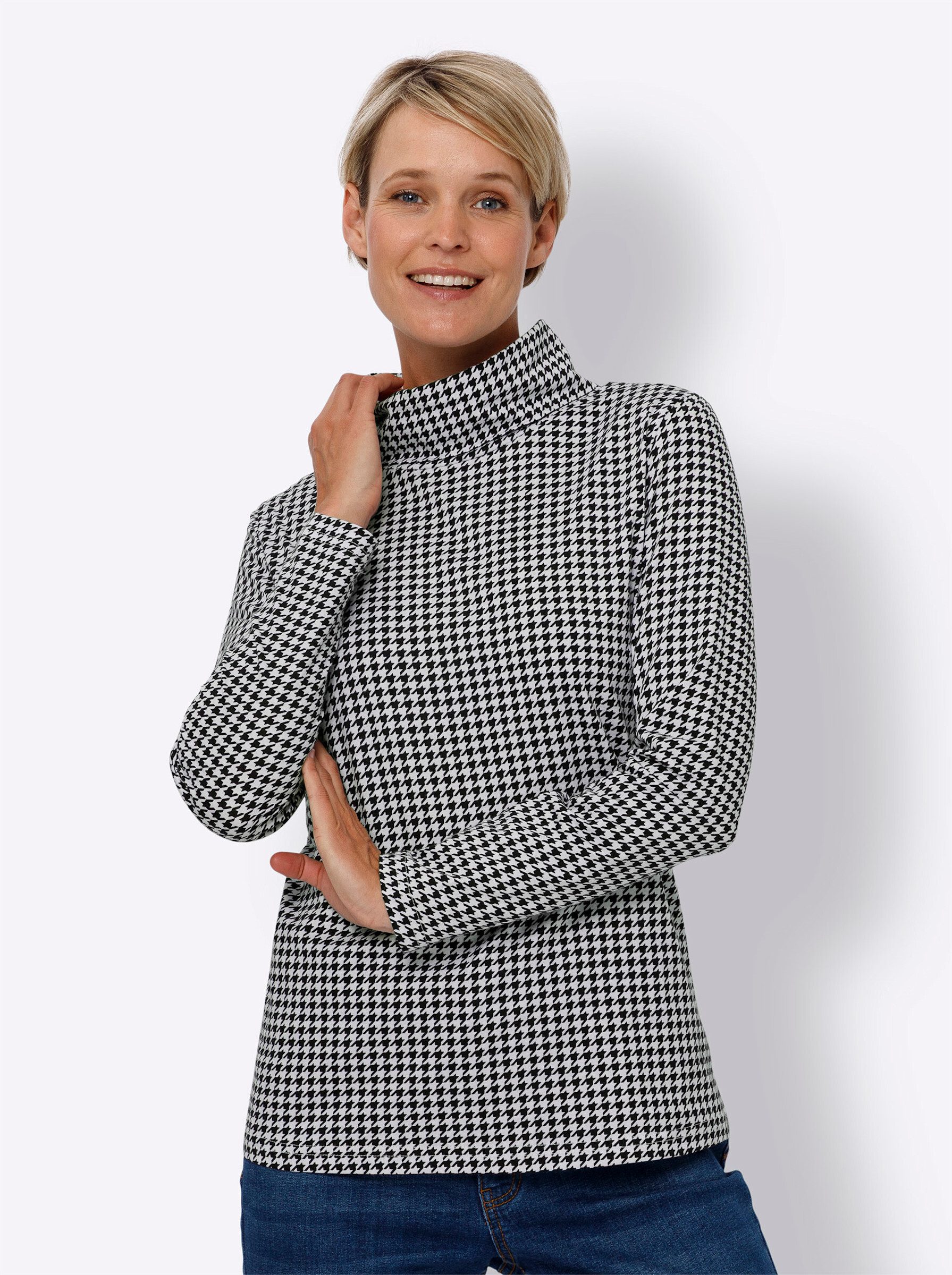 Sieh an! T-Shirt Rollkragenshirt . günstig online kaufen