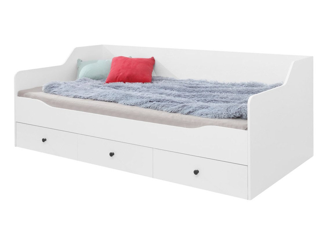 Beautysofa Einzelbett BERGO 90×200 mit 3 Schubladen, ideal für Jugendzimmer