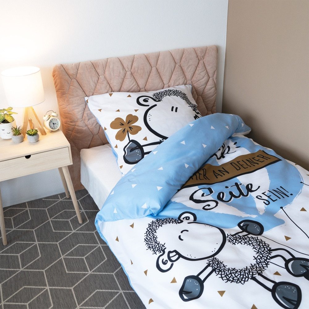 Sheepworld Bettwäsche Bettwäsche »Das Glück soll immer an Deiner Seite sein!« – Bild 2 von 4