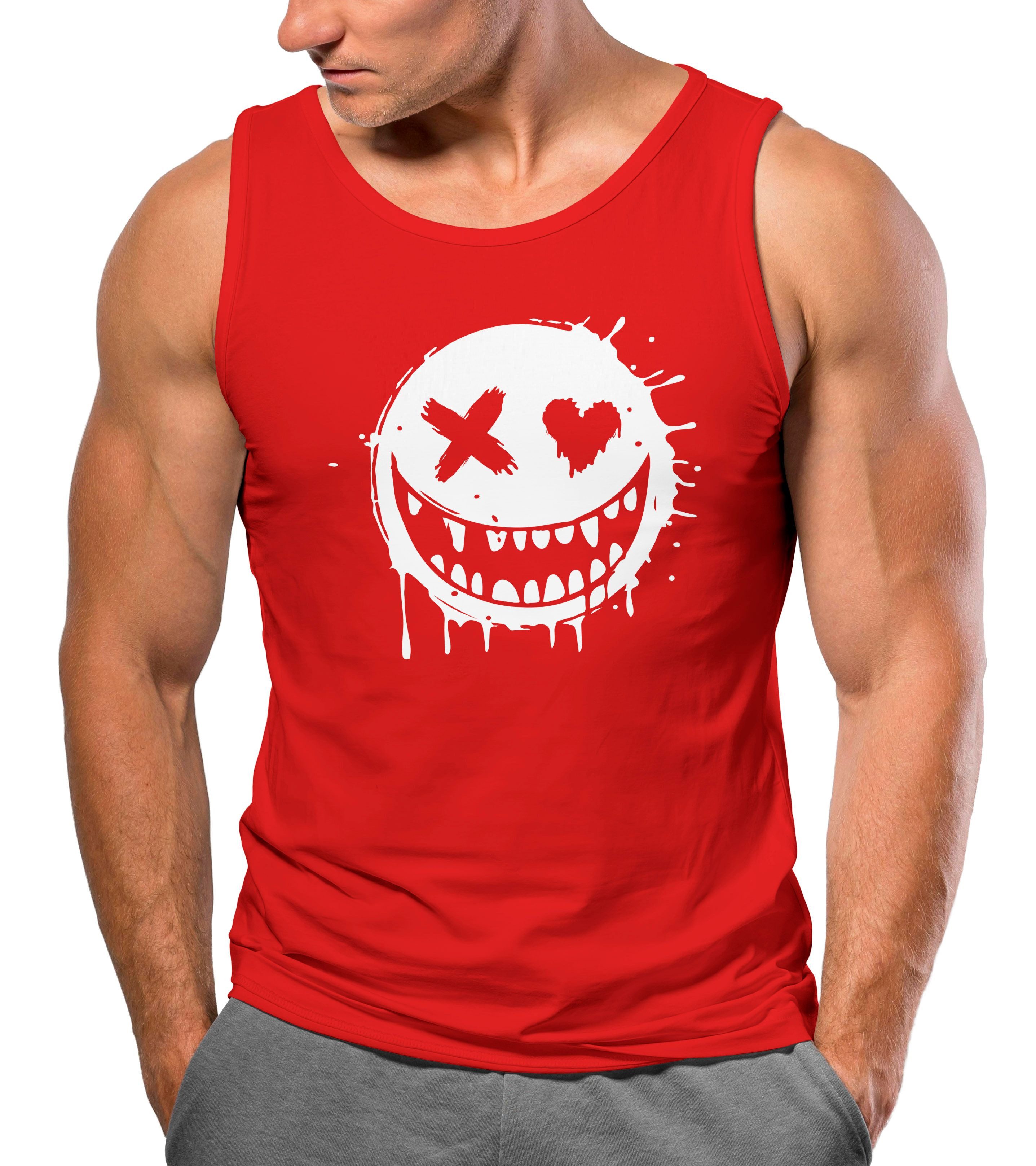 Neverless Tanktop Herren Tank-Top {replace} Muskelshirt mit Print