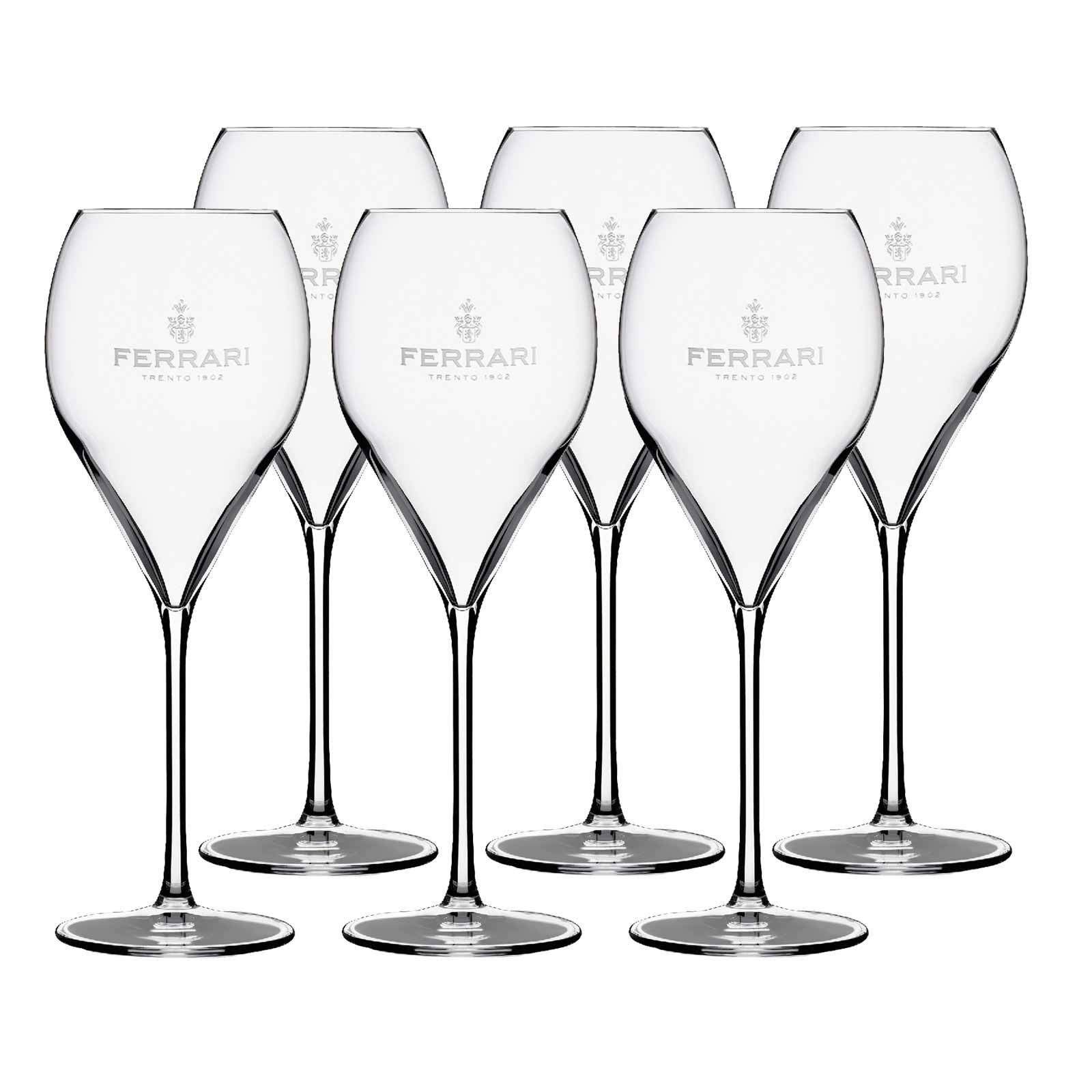 Ferrari Trento Champagnerglas Ferrari Schaumweingläser 330 ml 6er Set, Glas