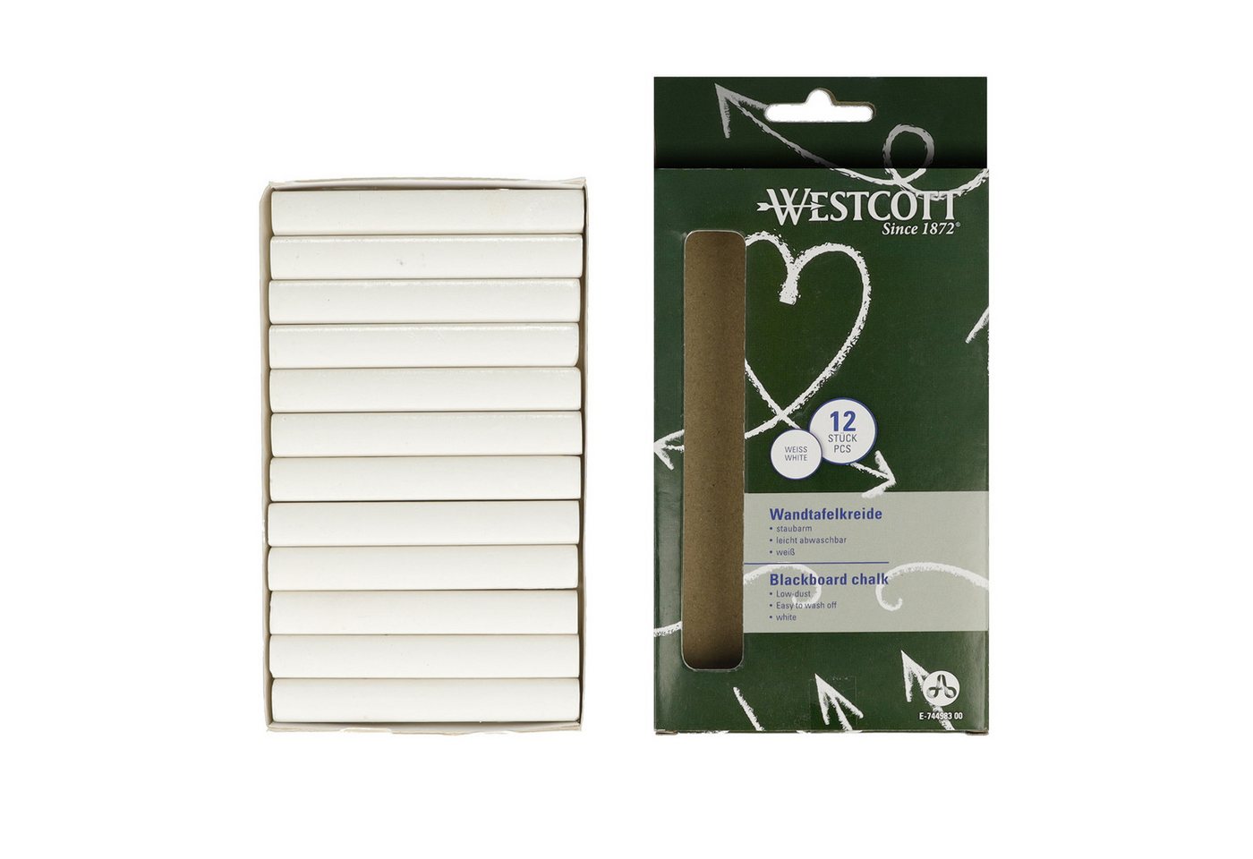 Thumbnail - WESTCOTT Buntstift Tafelkreide E-744982 00 weiß 12 Stück.