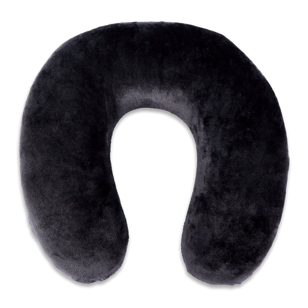 Schramm Nackenhörnchen Rocco Travel schwarz Nackenkissen Neck orthopädisches 4 Pillow Nackenhörnchen Memory-Schaum Reisekissen Schramm e.K. Nackenstützkissen Farben wählbar