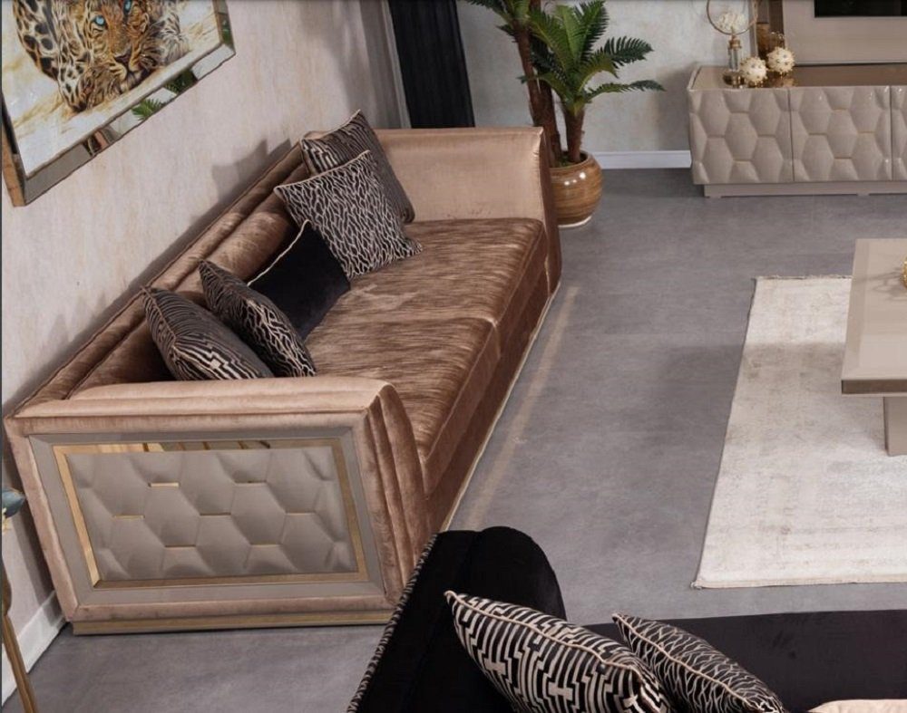 JVmoebel Stil Couch 3 Sofa möbel italienischer Holz Couch Sofas Sitzer Sofa