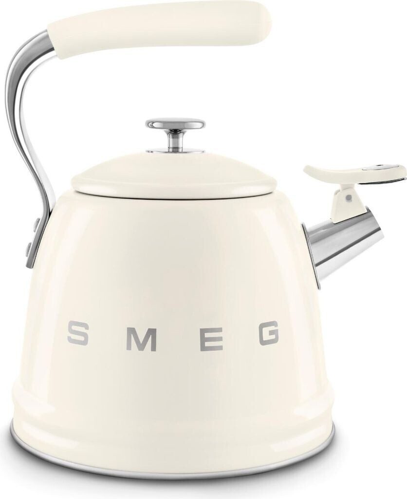 Smeg Wasserkessel WKF01CR Wasserkessel 50s Style Creme - für alle Herdarten inkl. Indukt, Kein Topf (Retro), 50s Style