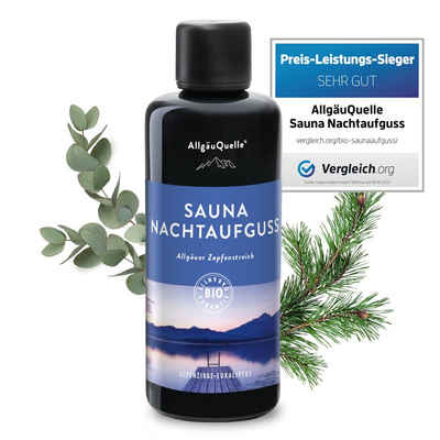 Allgäuquelle Sauna-Aufgussset Bio Saunaaufguss Nachtausguss Saunaduft (1 x 100ml) mit Alpenzirbe und Eukalyptus