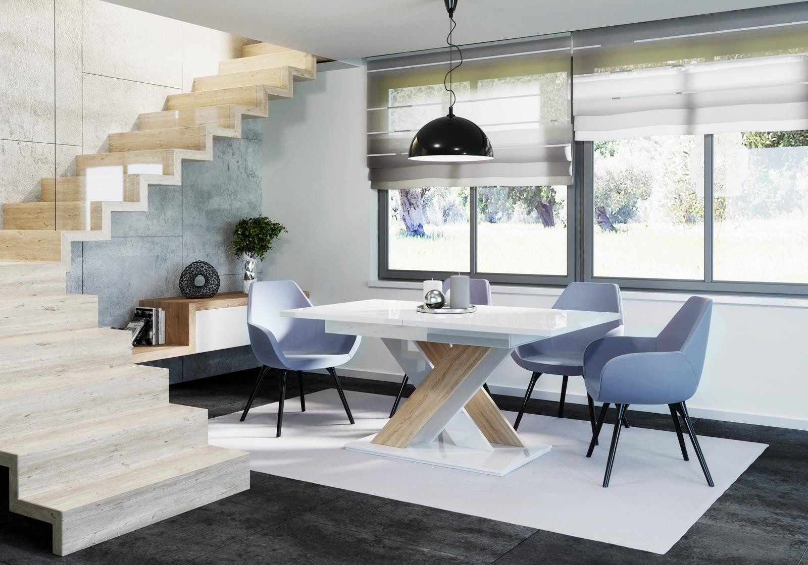 Compleo Esstisch Louis Esszimmertisch, ausziehbar 140-180 cm, Esszimmer