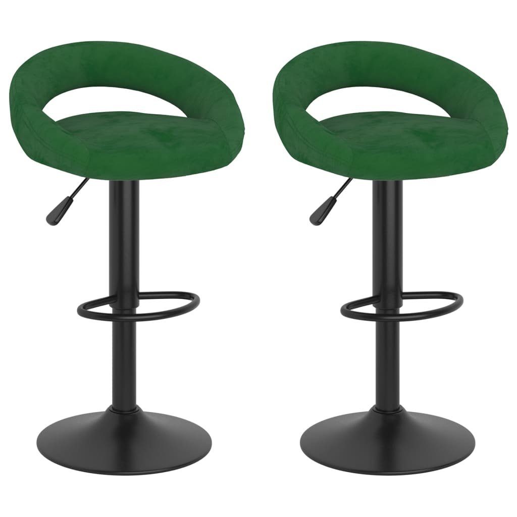 vidaXL Barhocker Barhocker 2 Stk. Dunkelgrün günstig online kaufen