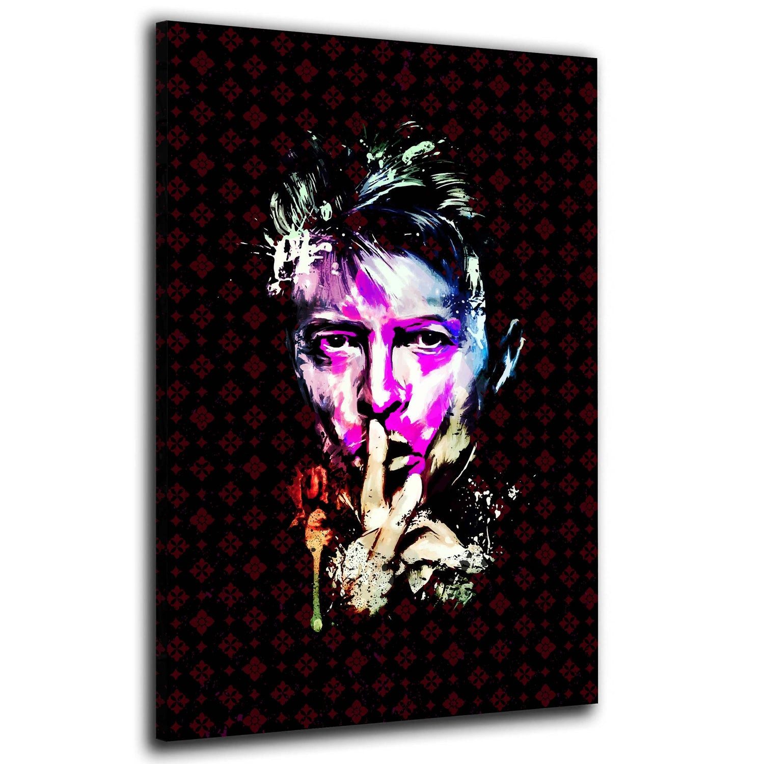 Artedinoi Leinwandbild Bowie Abstract Colour Musik Leinwandbild Wandbild Kunst XL Deko