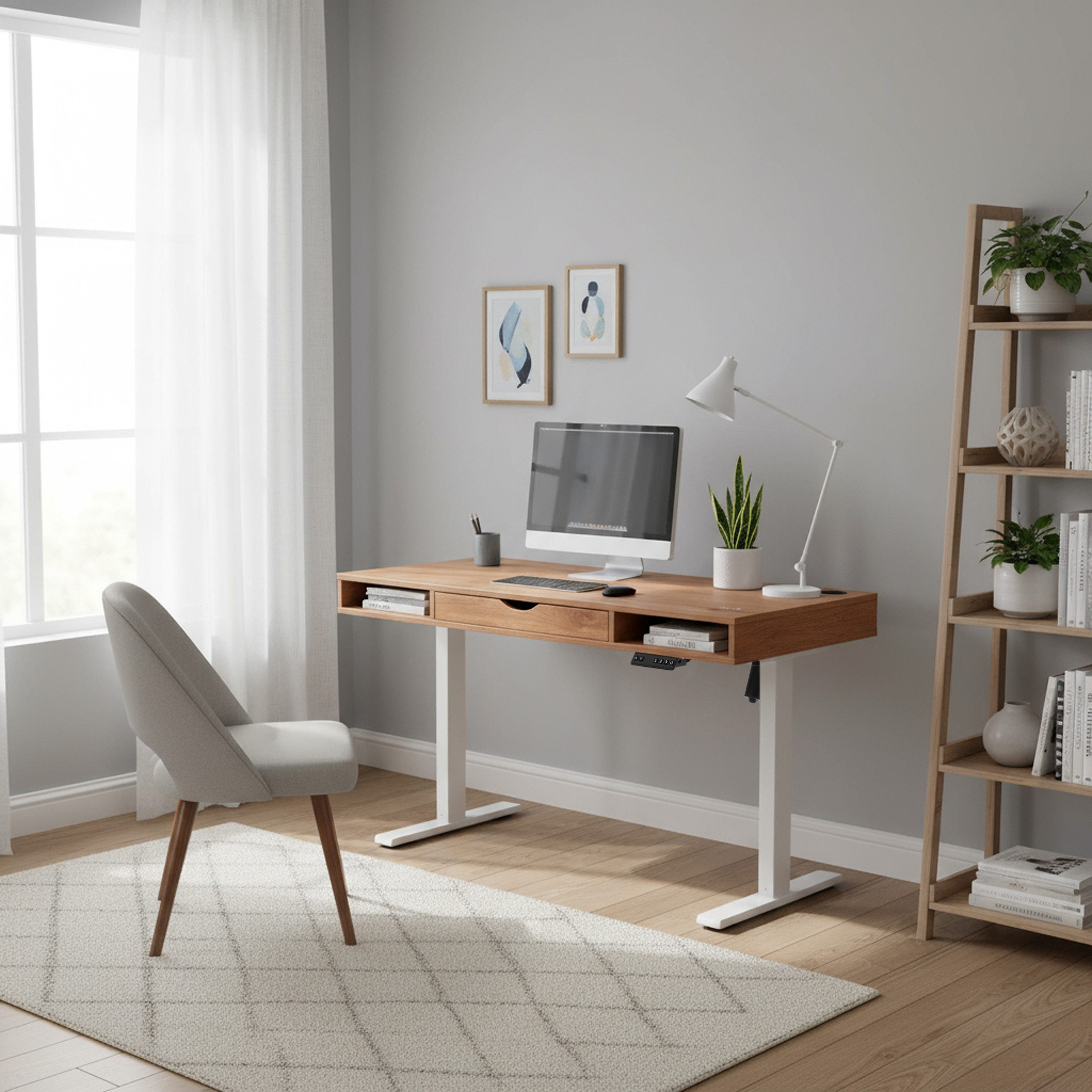 hjh OFFICE Schreibtisch Worktime Style Computertisch höhenverstellbar (1 St), Stehtisch Bürotisch Computertisch verstellbar