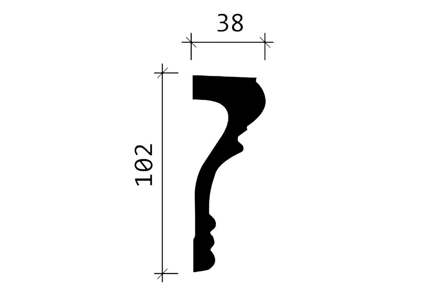 Thumbnail - Profhome Zierleiste 1 MUSTERSTÜCK S-151355 10 cm MUSTER der Wandleiste Zierleiste, Polyurethan Hartschaum, 1-St., 1 MUST...