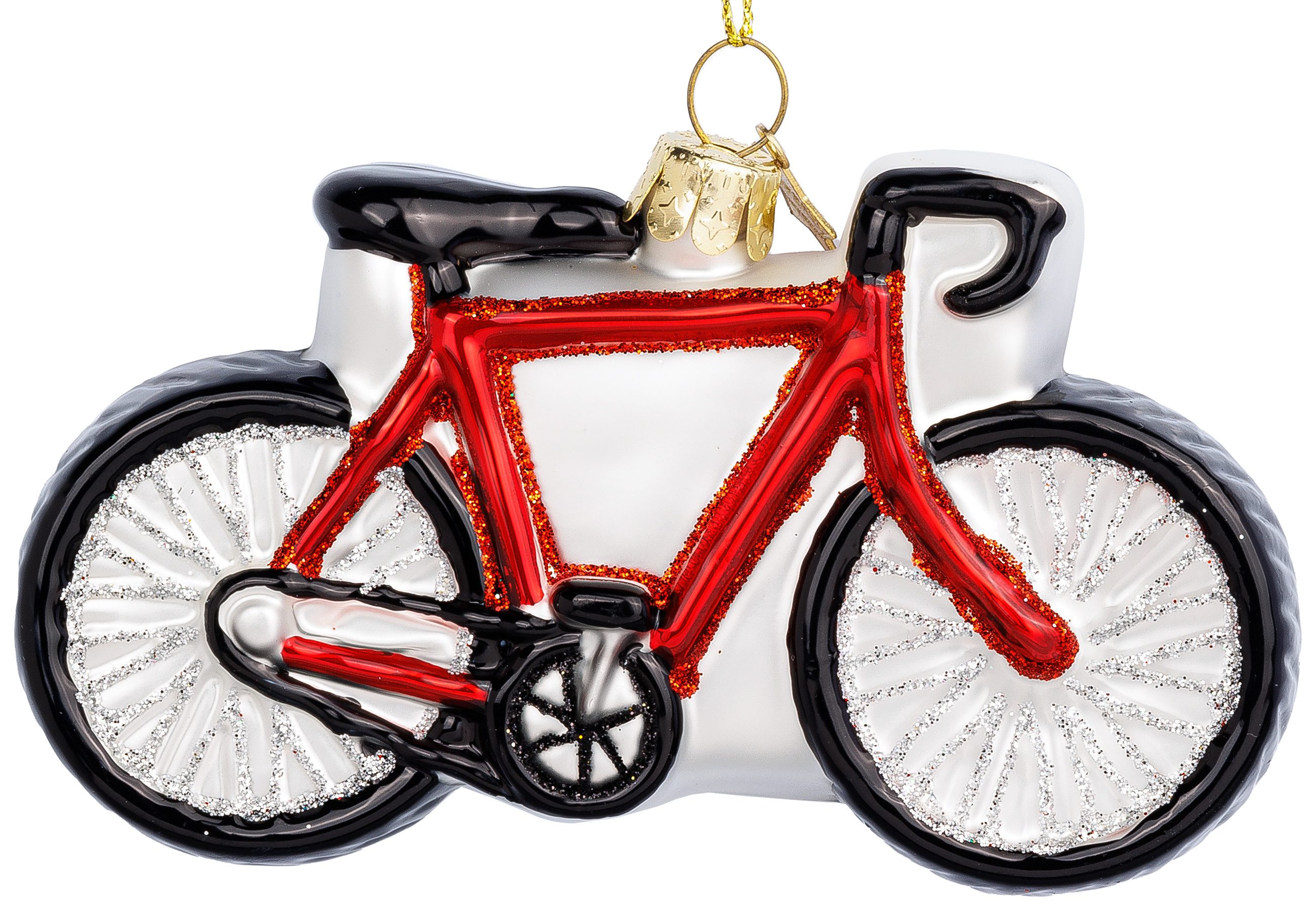 Christbaumschmuck BS685 Rennmaschine Glas Figur Weihnachtsbaum Anhänger