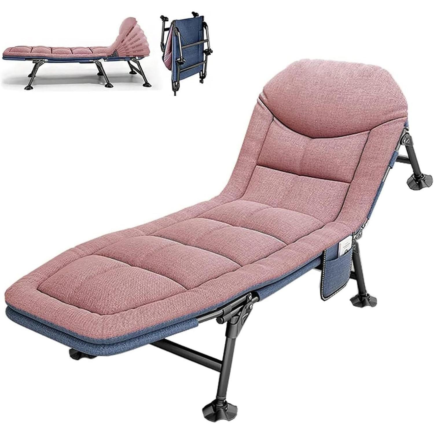 LuxusKollektion Campingliege Liegestuhl Klappbar Campingliege Sonnenliege 190x67x38cm Rosa