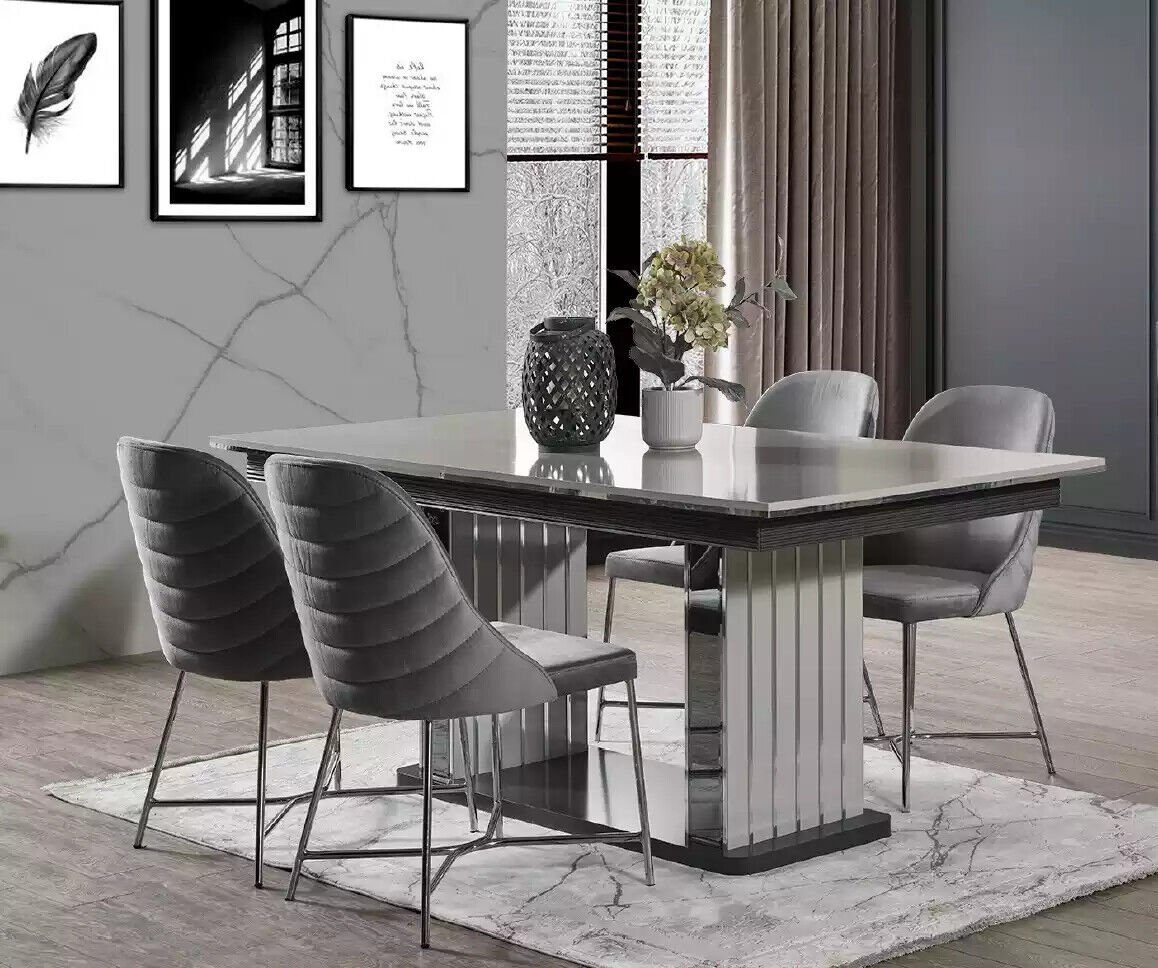 JVmoebel Essgruppe Luxus Esszimmertisch Stühle Essgruppe günstig online kaufen