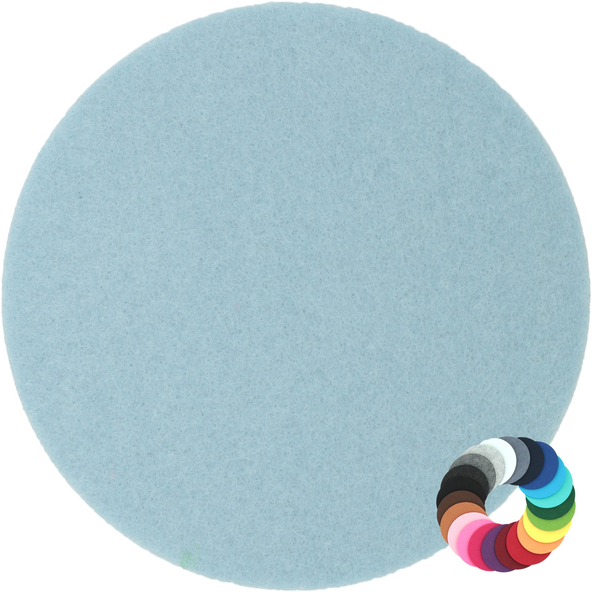 Getränkeuntersetzer Runder Filz-Untersetzer, Scheibe Ø10cm, Baby-blau