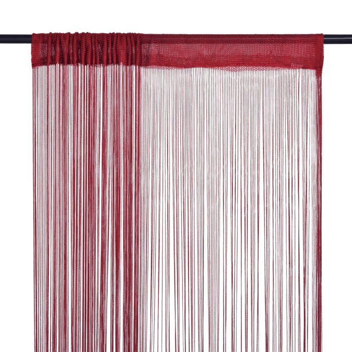 Vorhang Fadenvorhänge 2 Stk. 100 x 250 cm Burgunderrot vidaXL (2 St)