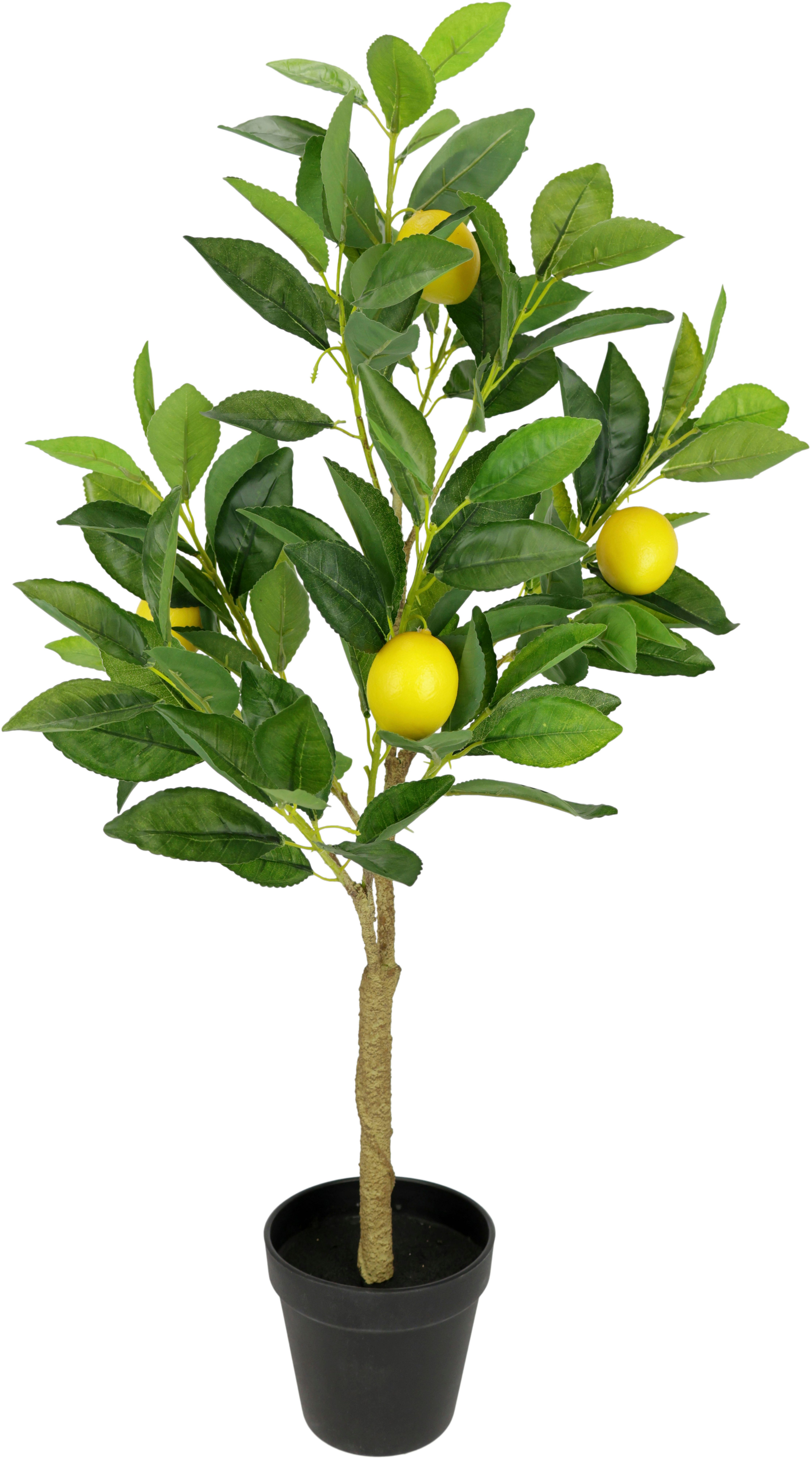 Kunstpflanze Zitronenbaum im Topf