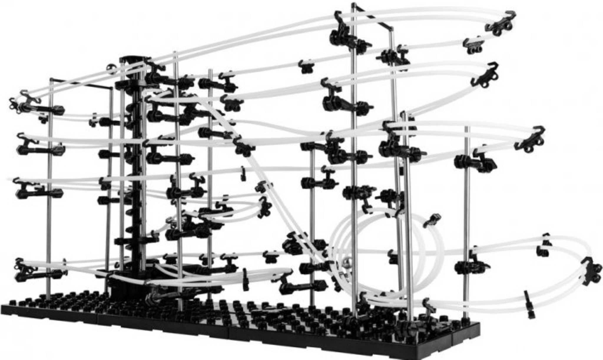 Ikonka Kugelbahn Spacerail Kugelbahn Level 3 – 3D-Bausatz mit 16 m Strecke Kugelaufzug, (Modulares Konstruktionsspielzeug für Fortgeschrittene, 128-tlg., Anspruchsvolle Achterbahn-Kugelbahn mit 16 m Strecke und Aufzug), Kugelbahn-Bausatz gestaltbarer Strecke kreativen Konstruktionsspaß