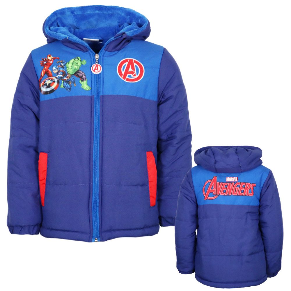 Winterjacke Marvel Avengers Kinder Jungen Winterjacke Jacke mit Kapuze