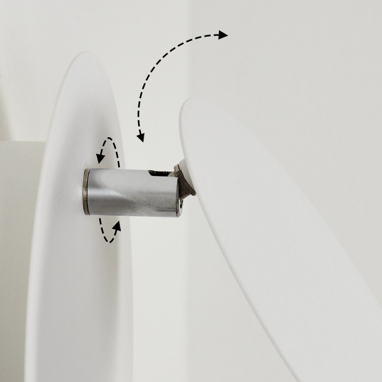 hofstein Wandleuchte »Cataeggio« Wandlampe aus Metall in Weiß/Chromfarben, 3000 Kelvin, verstellbare LED Leuchte mit Lichteffekten, LED, 430 Lumen