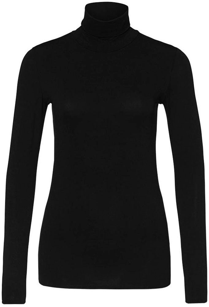Marc Cain Rollkragenshirt "Collection Premium Essential" elastisch Damenmode black Zarter Rollkragenpullover