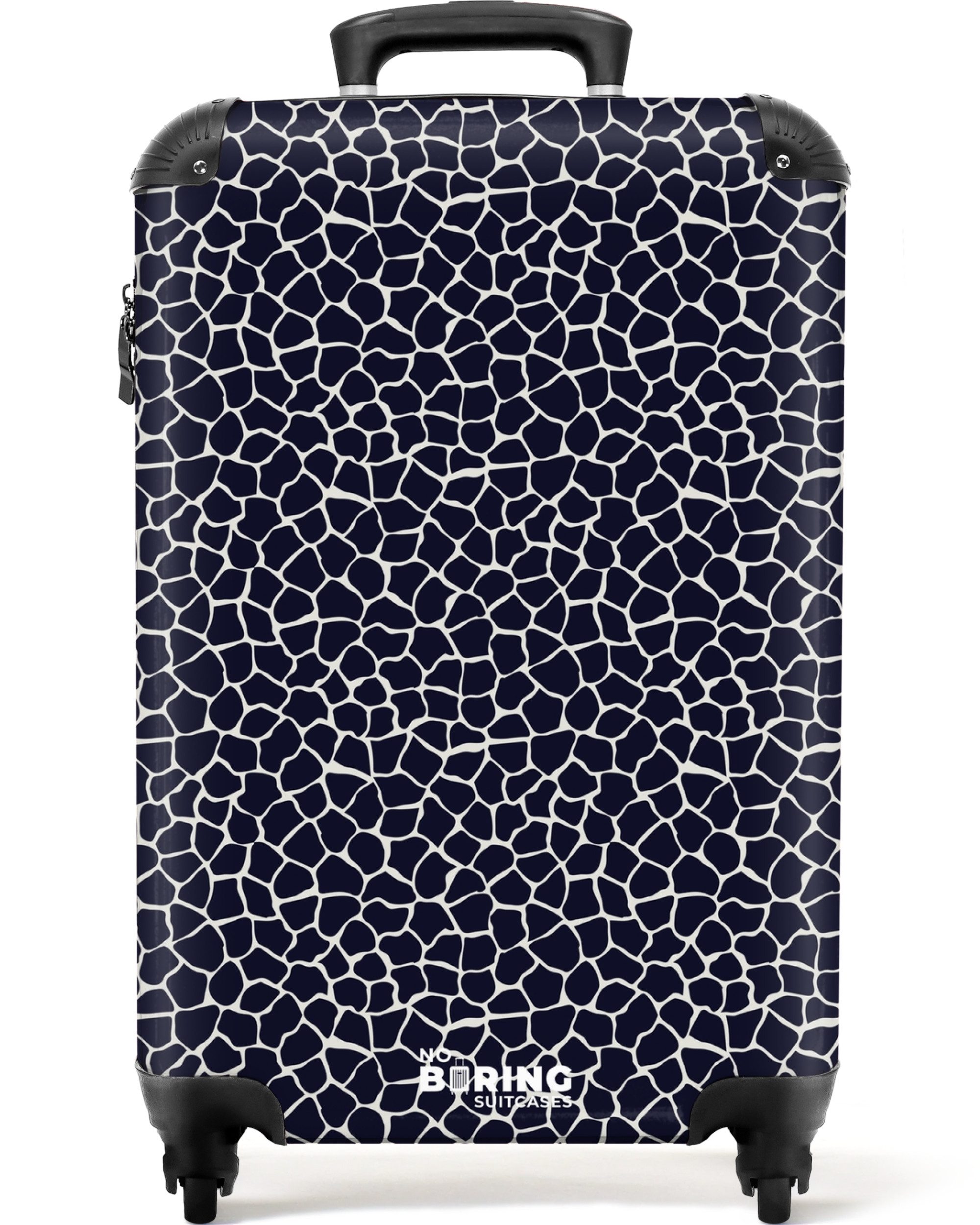 NoBoringSuitcases.com© Hartschalen-Trolley Tiermuster Giraffe blau 55x35x20cm, Handgepäck Koffer & Trolleys, Luggage, Reisekoffer Frauen