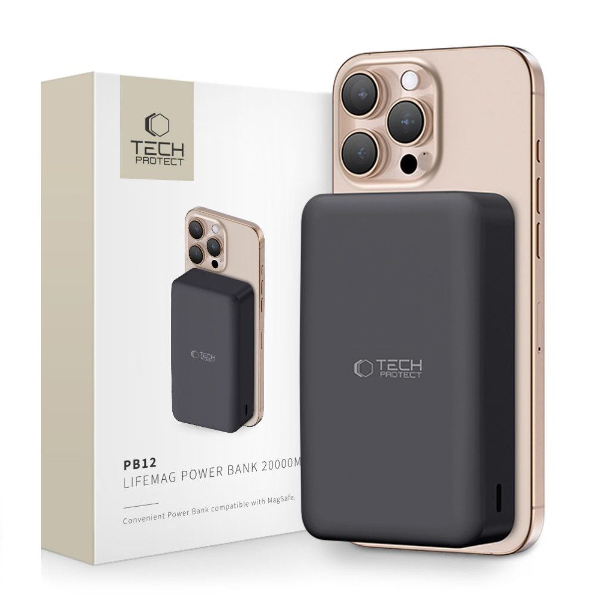 TECH PROTECT PB12 Powerbank PB12 LifeMag 20000 mAh, MagSafe 20000 mAh – Bild 5 von 5