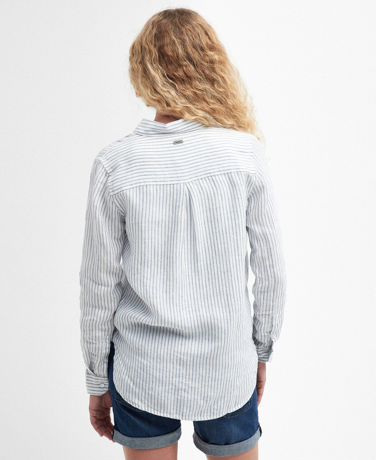 Barbour Hemdbluse Streifenbluse Marine