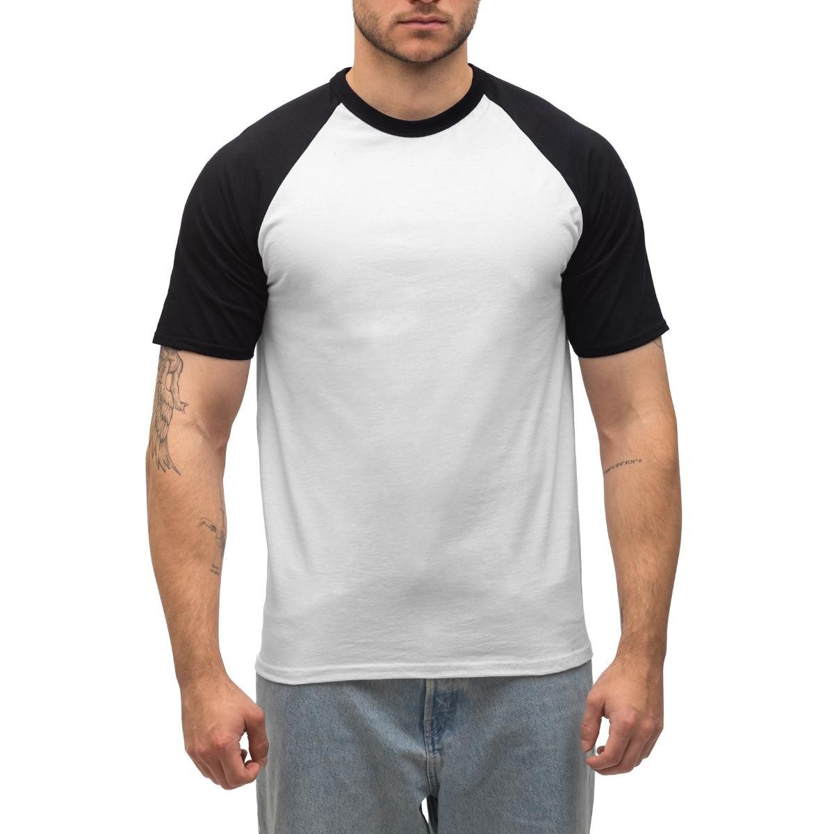 Spreadshirt T-Shirt AC/DC Klassisches Logo Mit Blitz Herren Baseball Shirt (1-tlg)