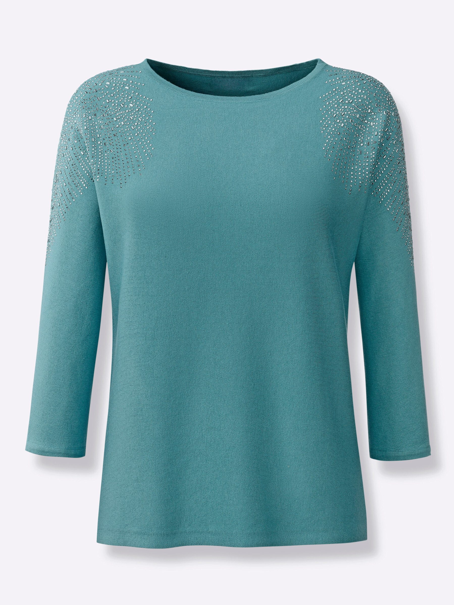 creation L Strickpullover Lyocell-Mix-Pullover 3/4-Arm Feinstrick, Jersey