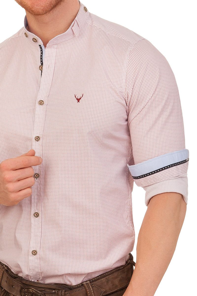 Hatico Trachtenhemd Trachtenhemd - GODRIC - blau, rot