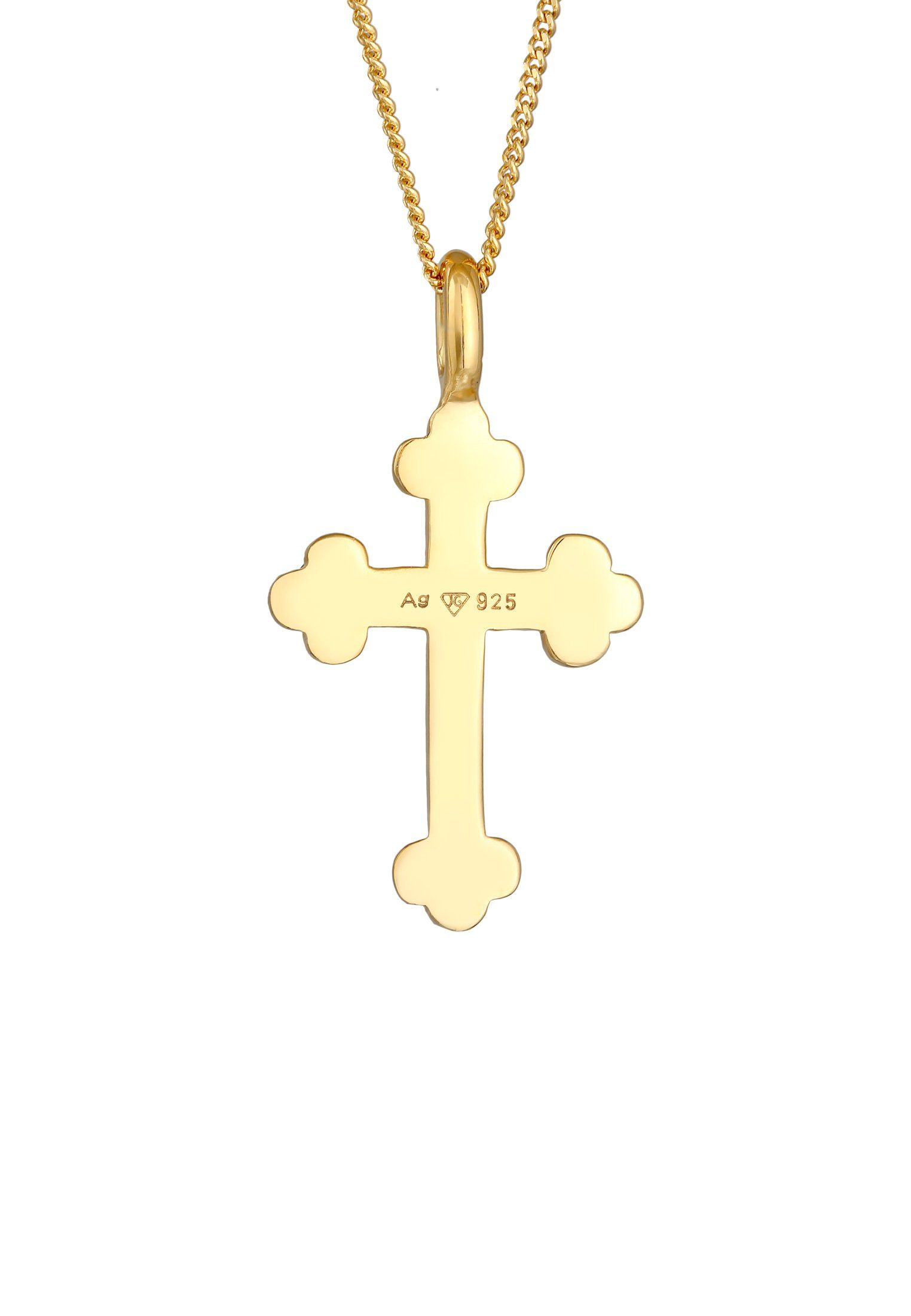 Silber, Anhänger Basic Gold Elli Antik Religion 925 Kreuz Kreuz mit Kette Vintage