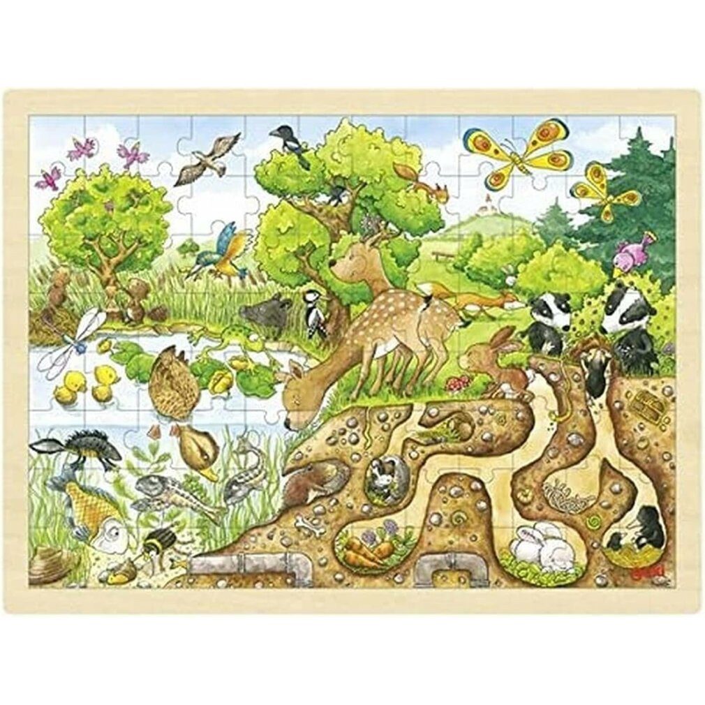 goki Puzzle Puzzle Natur, 96 Teile., Puzzleteile