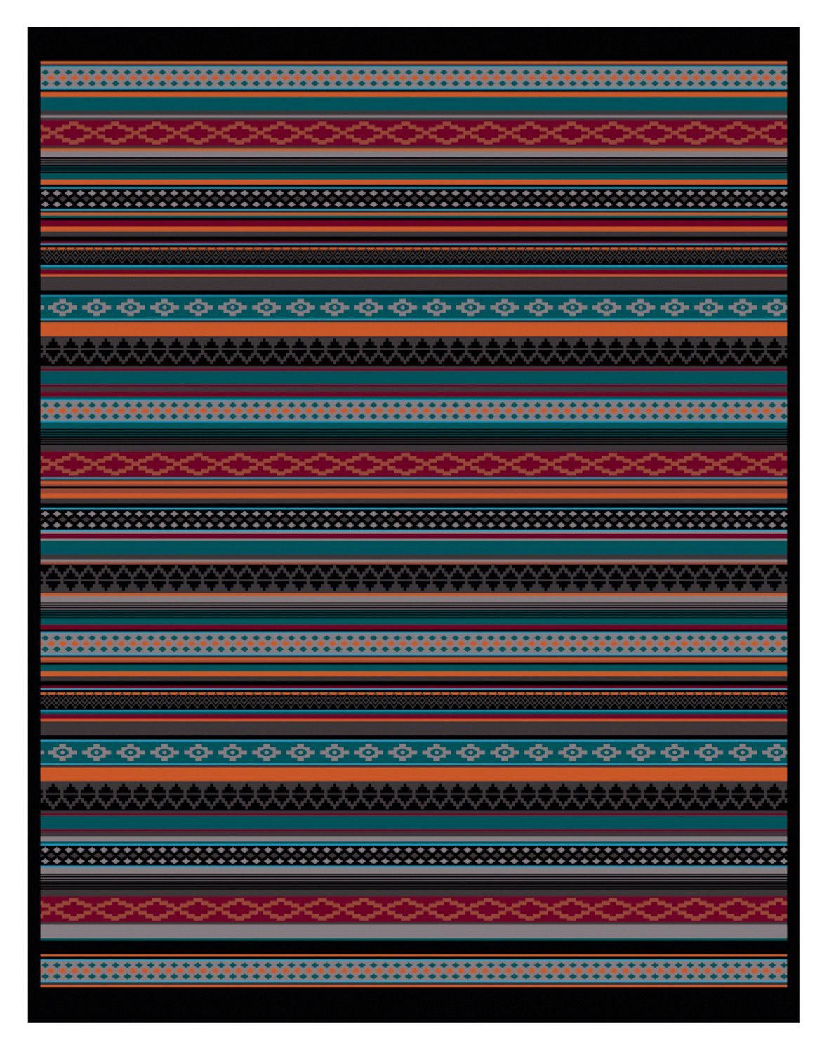 Wohndecke Tribal Mix, gestreifte Ethno-Decke in 150x200 cm, bunte Sofadecke günstig online kaufen