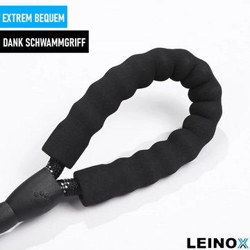 MAVURA Hundeleine LEINOX reflektierende Trainingsleine Nylon Hunde Leine Joggingleine, reflektierend mit weich gepolstertem Handgriff Neongrün 150cm