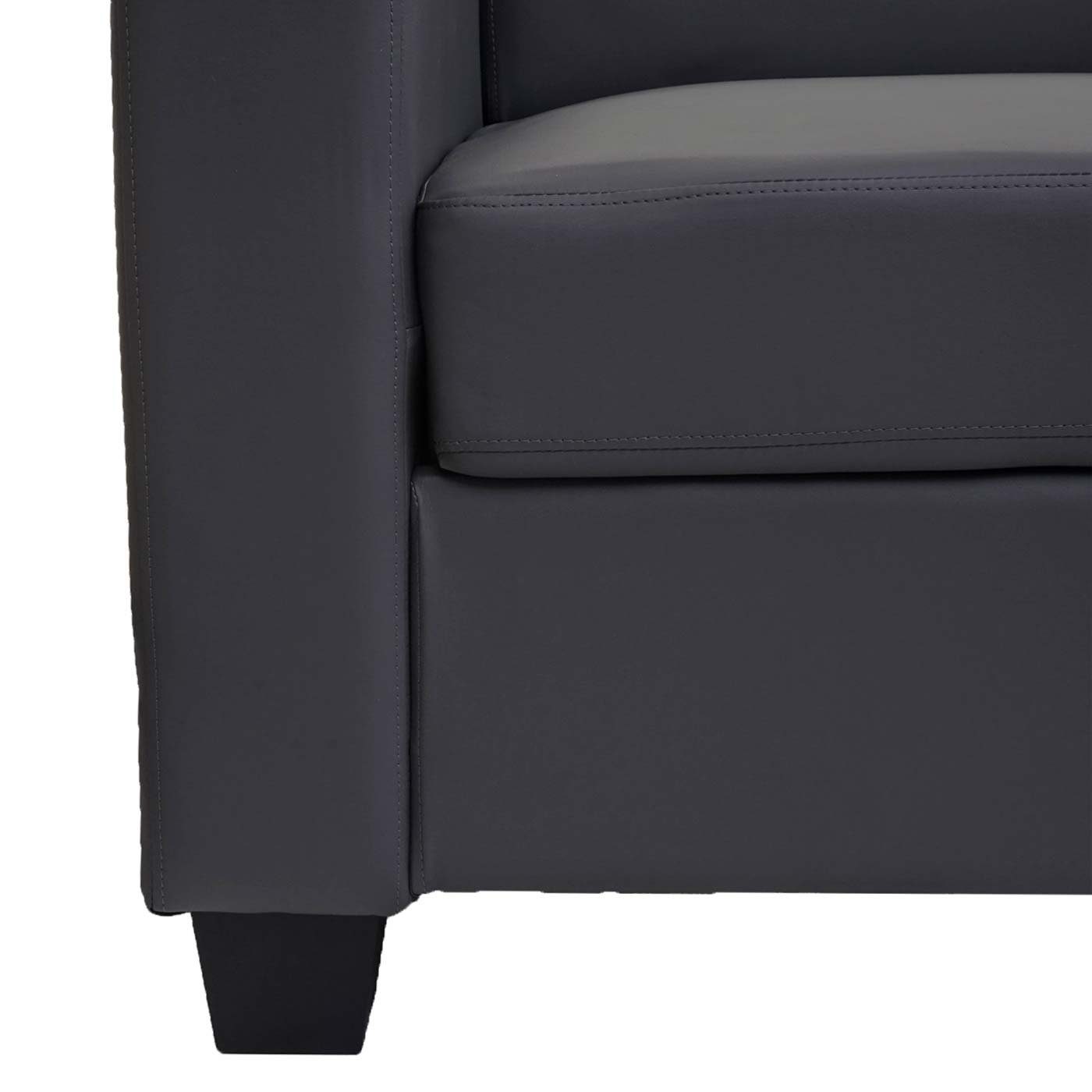 MCW 3-Sitzer Lille-S-K-3, 3-Sitzer, bequeme Lounge-Stil, | Sitzpolsterung, Kanten Abgerundete dunkelgrau dunkelgrau
