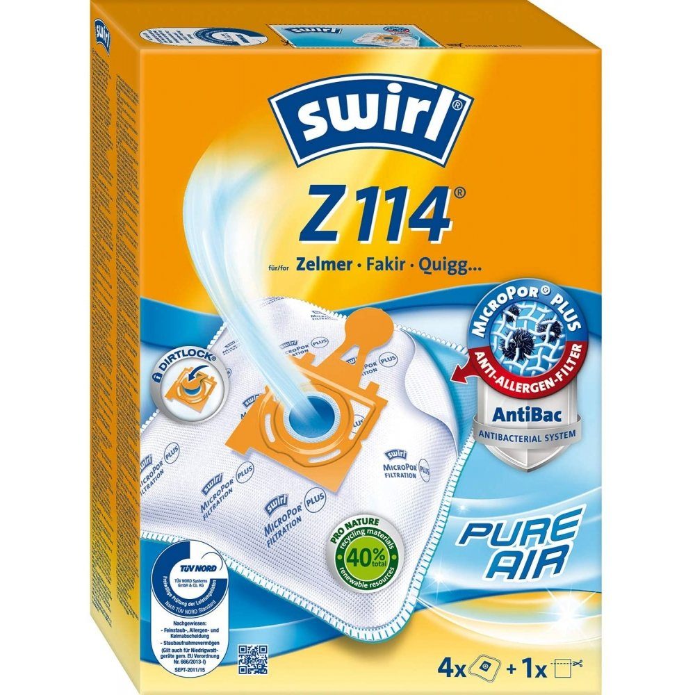 Swirl Staubsaugerbeutel Z 114 MP Plus AirSpace - Staubsaugerbeutel - weiß