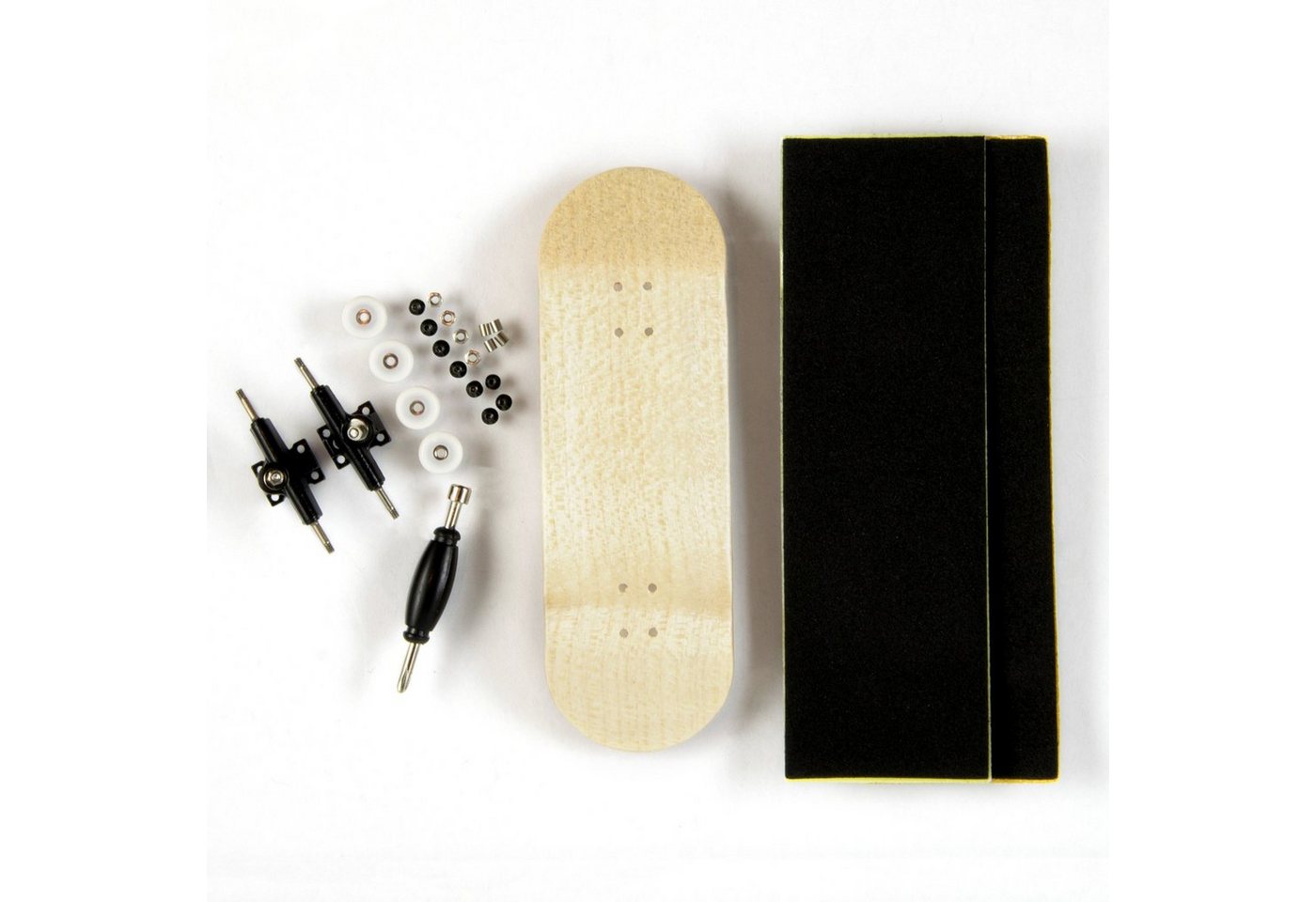 Thumbnail - PhoneNatic Miniskateboard Finger-Skateboard Bau Set - Fingerboard - Griffbrett, Design 2 (Hellbraun)