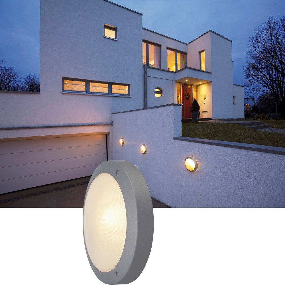 warmweiss, keine Bulan, enthalten: Aussenlampe, und Aussenwandleuchte, Angabe, Leuchtmittel E14, Deckenleuchte Wand- Outdoor-Leuchte SLV Deckenleuchte silbergrau, Nein,