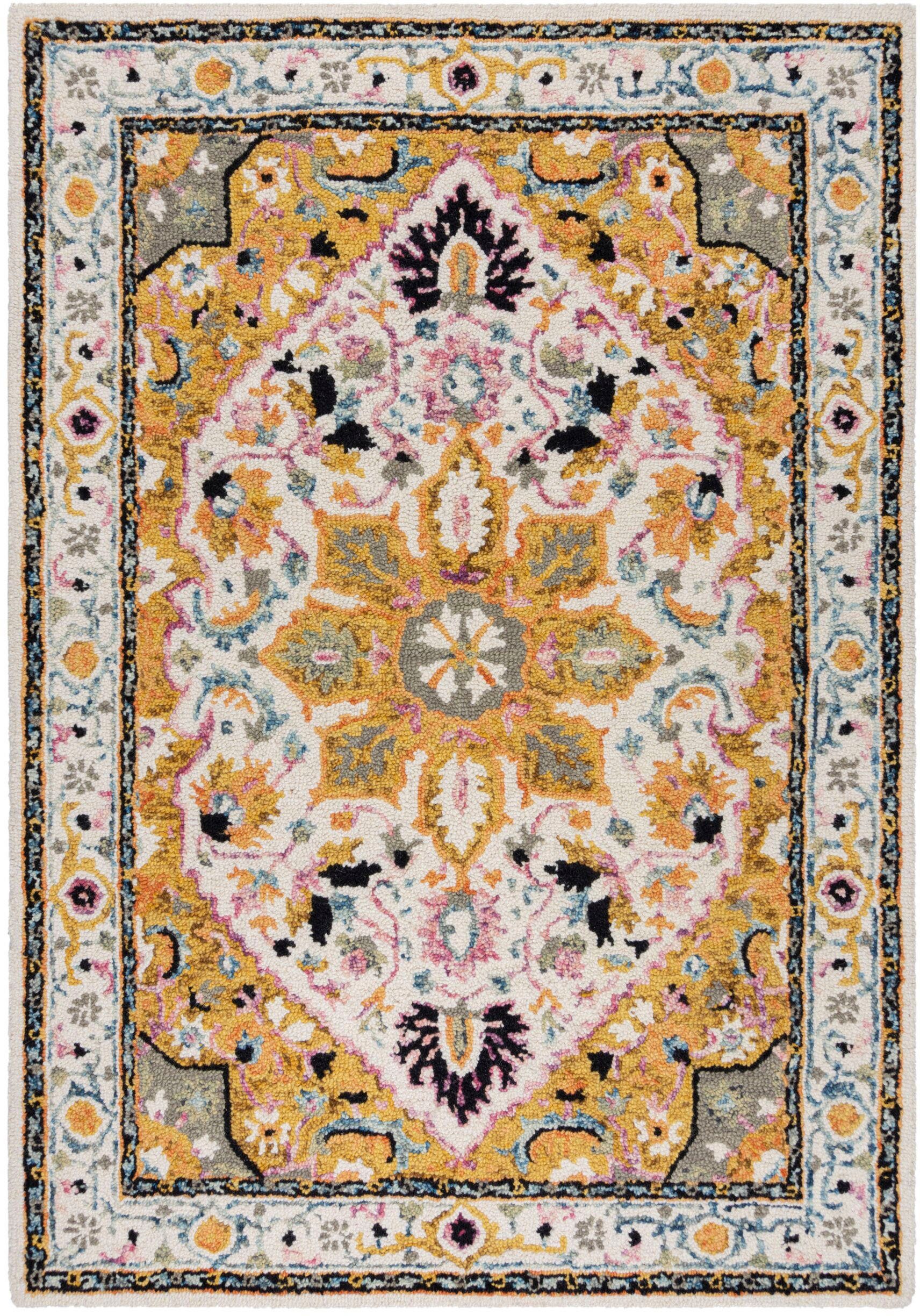 FLAIR RUGS Wollteppich Dhalia, rechteckig, Höhe: 10 mm, 100% Wolle, Wohnzimmer, Schlafzimmer, Esszimmer