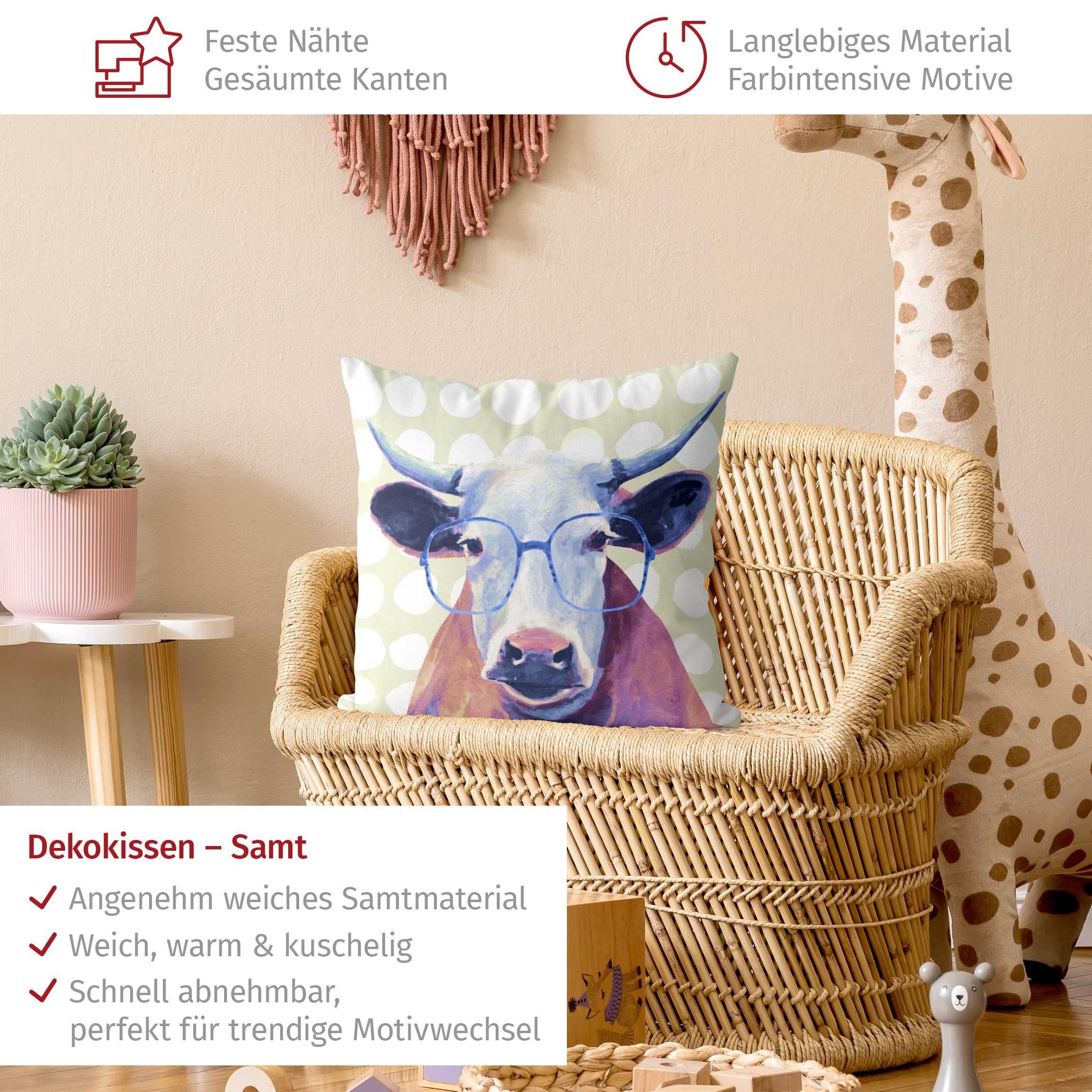 Bilderdepot24 Dekokissen drinnen Kissenhülle/ Sofakissen/ Zierkissen Kissenhülle violett Tiere, Bezug mit / ohne Füllung Zierkissen Outdoor Sofa Bett
