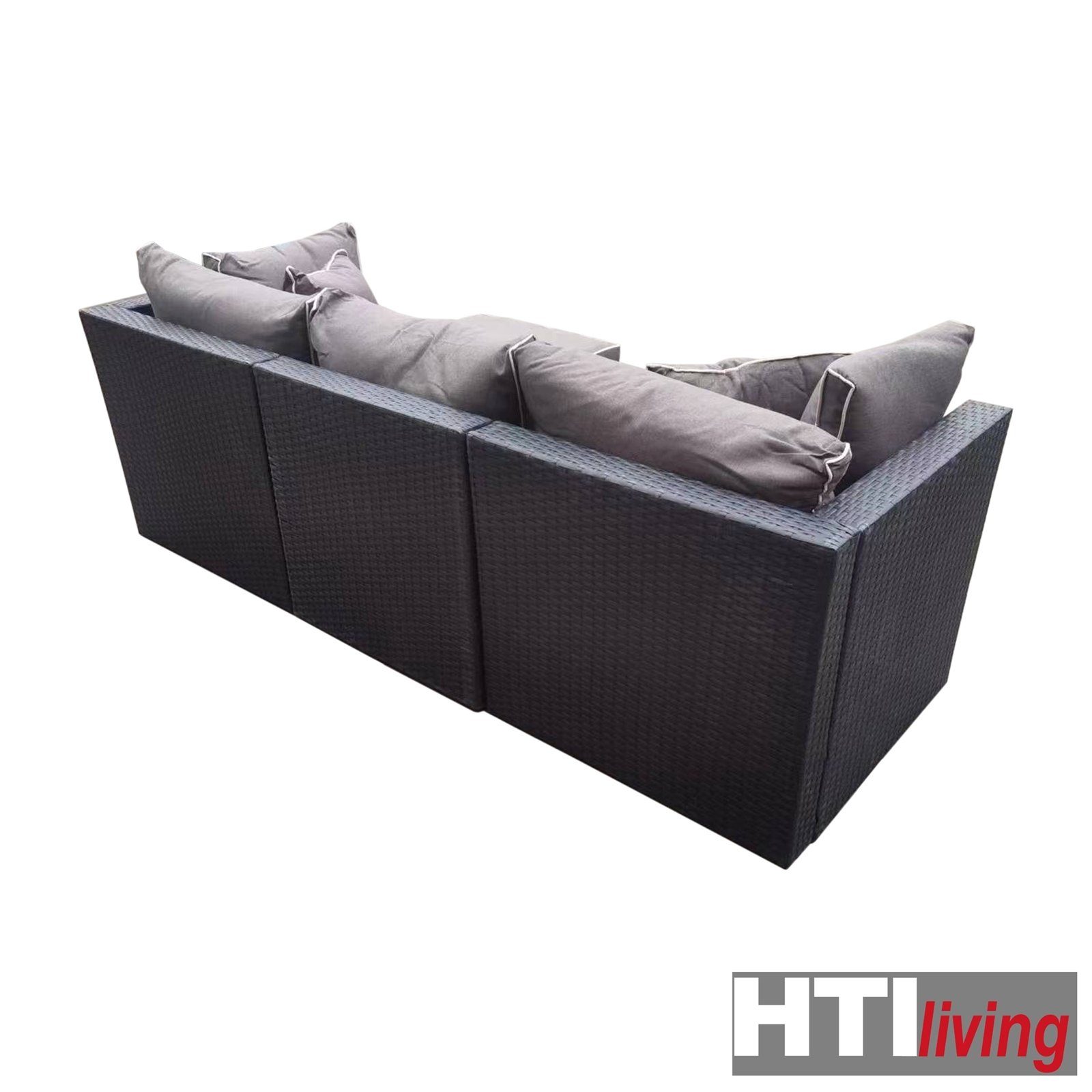 HTI-Living Balkonset Kissen mit Grau Terrassenmöbel Cariati, (Set, 2-tlg), Loungegarnitur