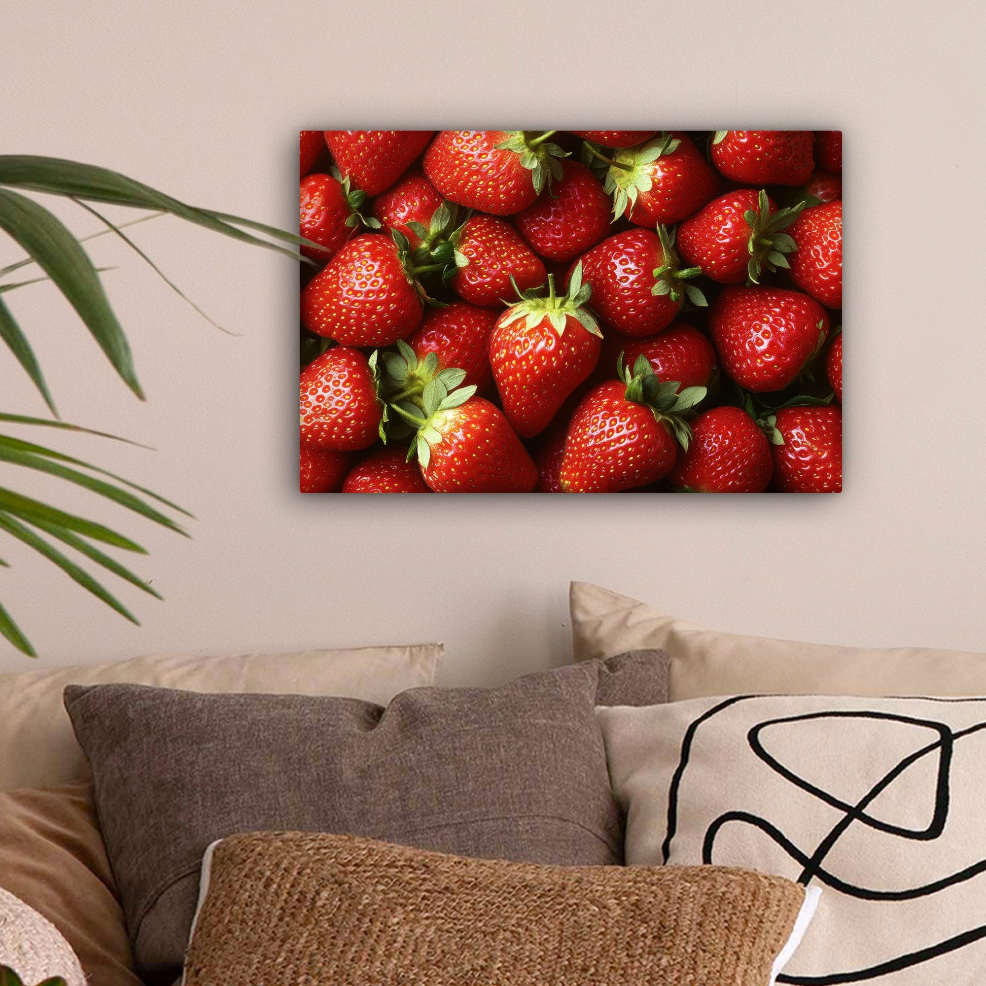 OneMillionCanvasses® Leinwandbild Erdbeere - Obst - günstig online kaufen